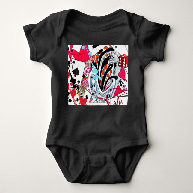 Body Para Bebê Jogos de Cartas (Frente)