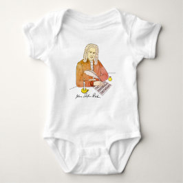 Body Para Bebê Johann Sebastian Bach desenhado
