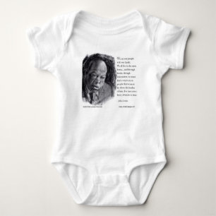 Body Para Bebê John Lewis & Citação Retrato Bonito 