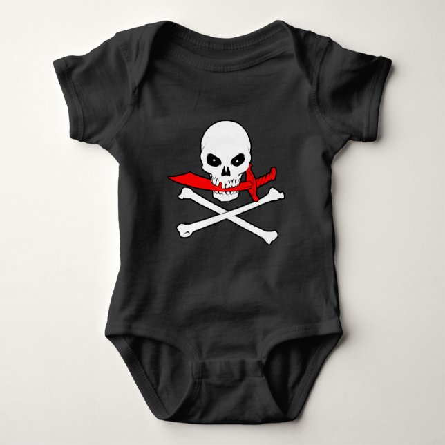 Body Para Bebê Jolly Roger (Cutlass) (Frente)