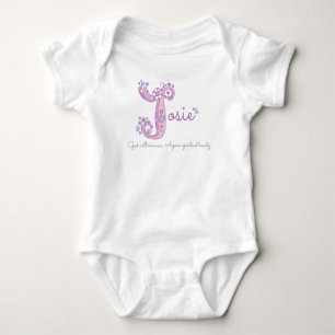 Body Para Bebê Josie garotas chamam pastel roxo, significado