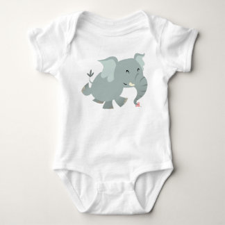 Body Para Bebê Joyful Cartoon Elephant Baby Roupa