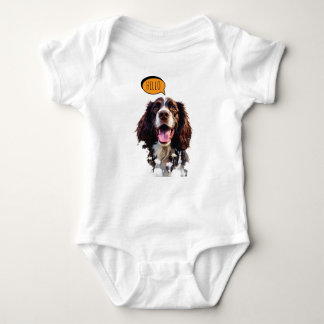 Body Para Bebê Joyful Springer Spaniel  in Watercolor