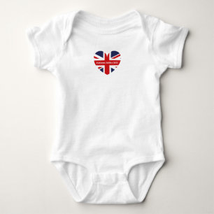 Body Para Bebê Jubileu de Platina 2022 / Bandeira da Inglaterra