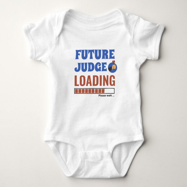 Body Para Bebê Juiz Futuro Carregando Unisex Personalizado Engraç (Frente)