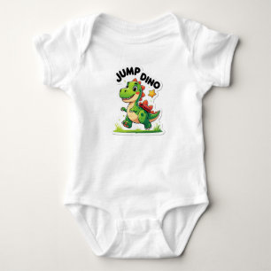 Body Para Bebê Jump Dino - Camisa-T do adesivo de desenho animado