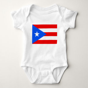 Body Para Bebê Jumpsuit da bandeira de Puerto Rico para o bebê