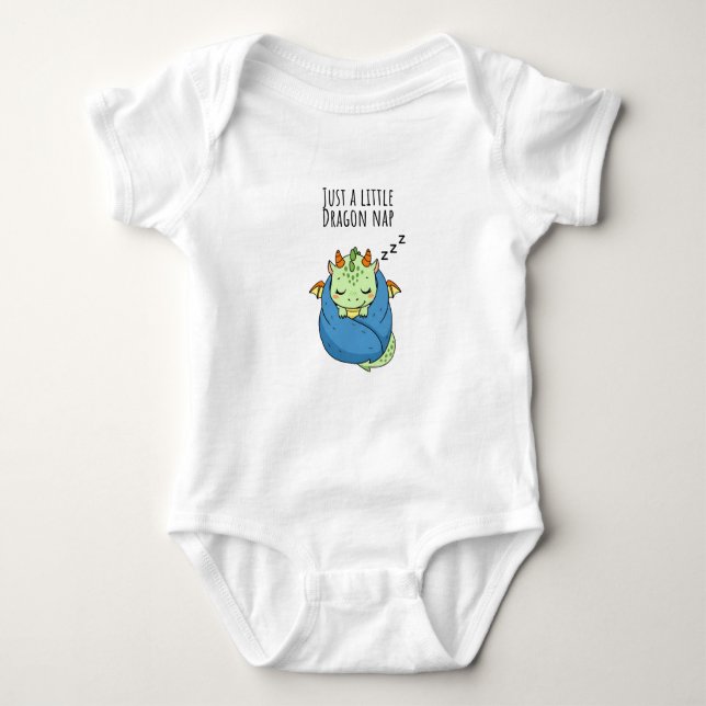 Body Para Bebê Just a Little Dragon Nap Cute Sleeping Baby Dragon (Frente)