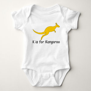 Body Para Bebê K é para o t-shirt do canguru
