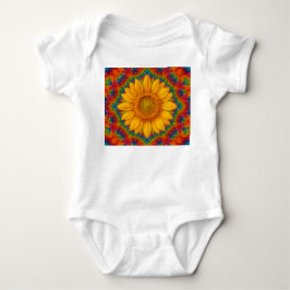 Body Para Bebê Kaleidoscope Sunflower