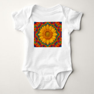 Body Para Bebê Kaleidoscope Sunflower 