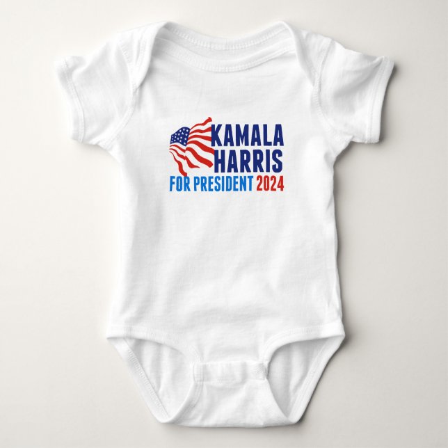 Body Para Bebê Kamala Harris para as eleições de 2024 (Frente)