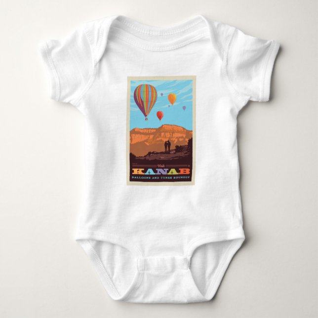 Body Para Bebê Kanab, Utah | Balões E Tons Roundup (Frente)