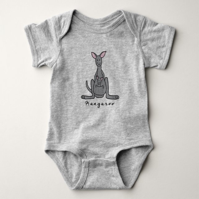 Body Para Bebê Kangaroo Baby Jersey (Frente)