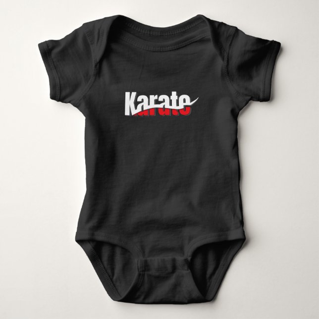 Body Para Bebê Karate Martial Arts Abstrato Swish (Frente)