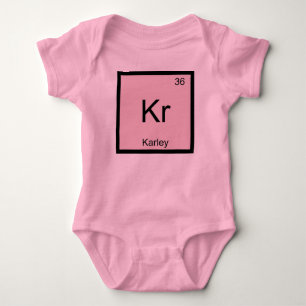 Body Para Bebê Karley Nome Química Elemento Tabela Periódica
