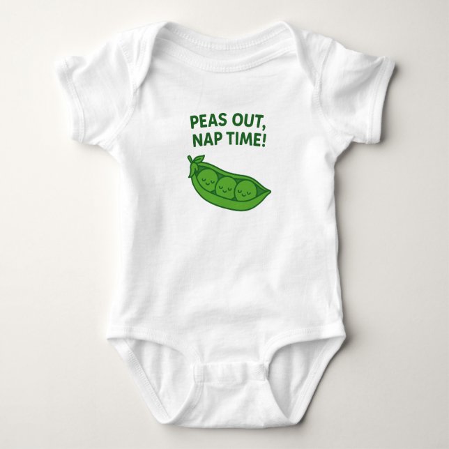 Body Para Bebê Kawaii Baby Bodysuie– Peas Out Nap Time Outfit (Frente)