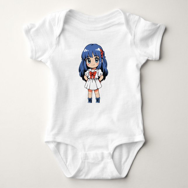 Body Para Bebê Kawaii Chibi Character Bodysuit (Frente)