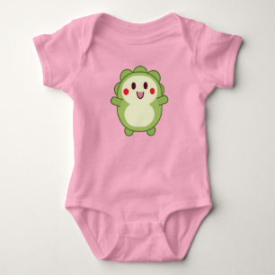 Body Para Bebê Kawaii Dinossaur Bebê Roupa Rosa