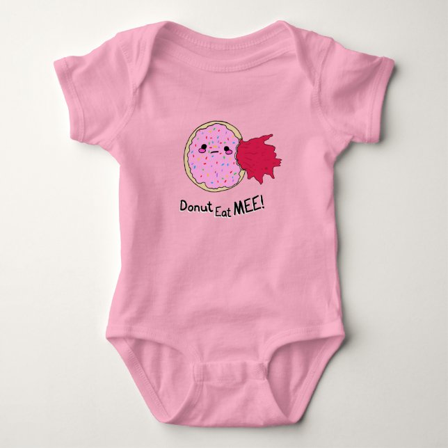 Body Para Bebê Kawaii Jam Donut Coma-me (Frente)