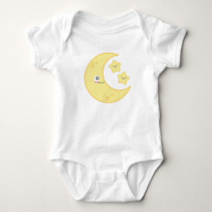 Body Para Bebê Kawaii Moon e Stars Clothing