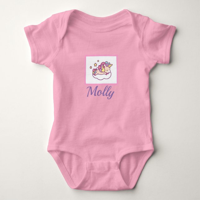 Body Para Bebê Kawaii Onsie Sleeper Pink (Frente)