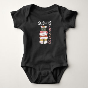 Body Para Bebê Kawaii Sushi Happy Anime Comida Japonesa Bonita
