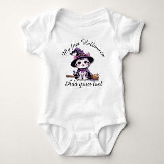 Body Para Bebê Kawaii Witch Kitten – Baby Halloween Bodysuit