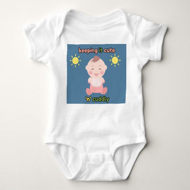 Body Para Bebê Keeping It Cute "n" Cuddly (Frente)