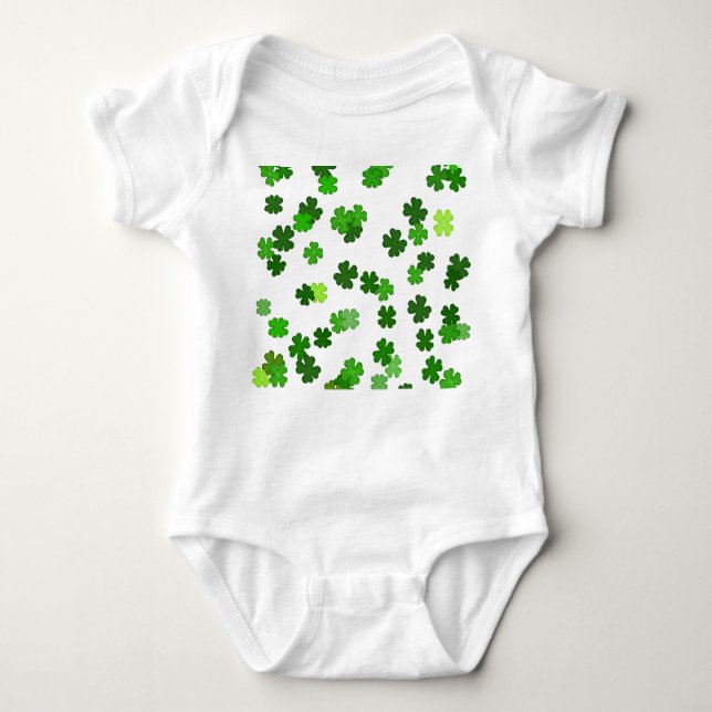 Body Para Bebê Kelly Green "Shamrocks Caindo" (Frente)