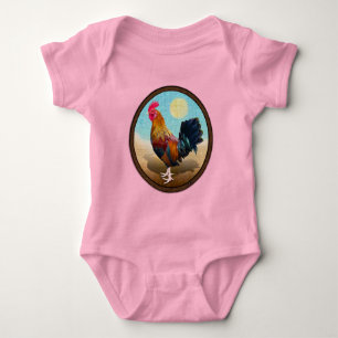 Body Para Bebê Key West - Vintage Oval do Gypsy Rooster