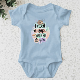 Body Para Bebê Kids T-Shirt with Cute Dog and Sleeping Sloth