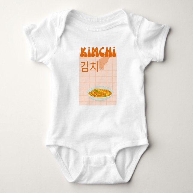 Body Para Bebê kimchi fofo (Frente)