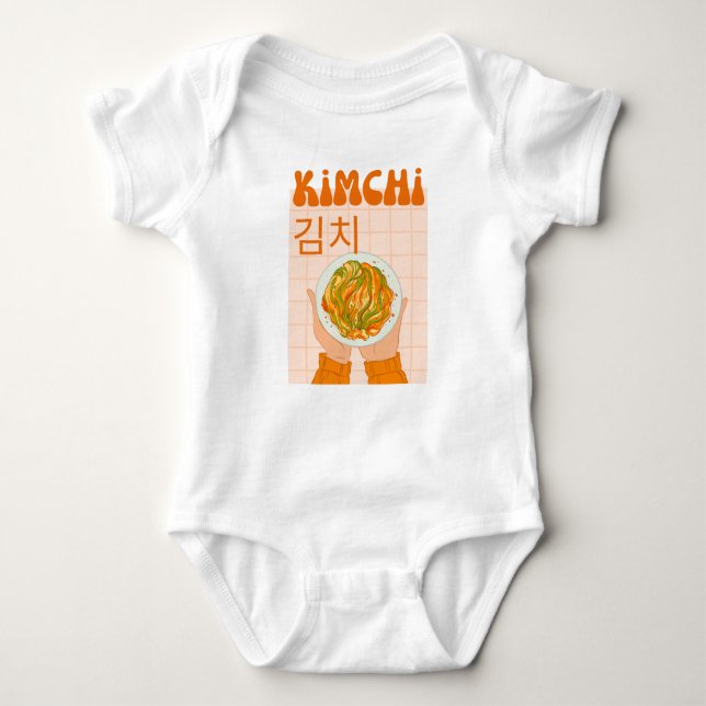 Body Para Bebê kimchi fofo (Frente)
