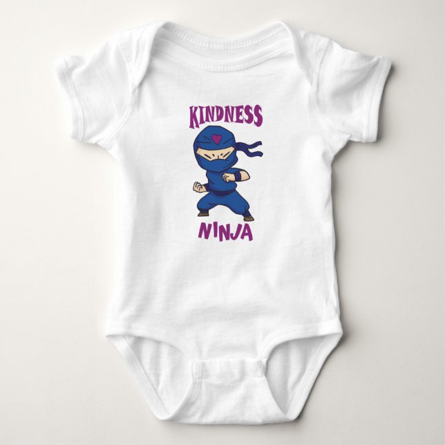 Body Para Bebê Kindness Ninja, Fight against Bullying (Frente)