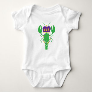 Body Para Bebê King Crawfish Mardi Gras Baby Bodway