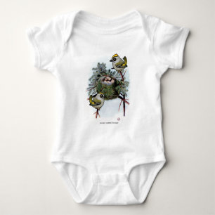 Body Para Bebê Kinglet Ouro-coroado vintage