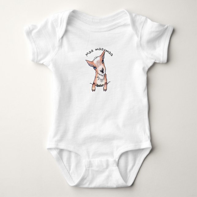 Body Para Bebê KiniArt Baby Goat (Frente)