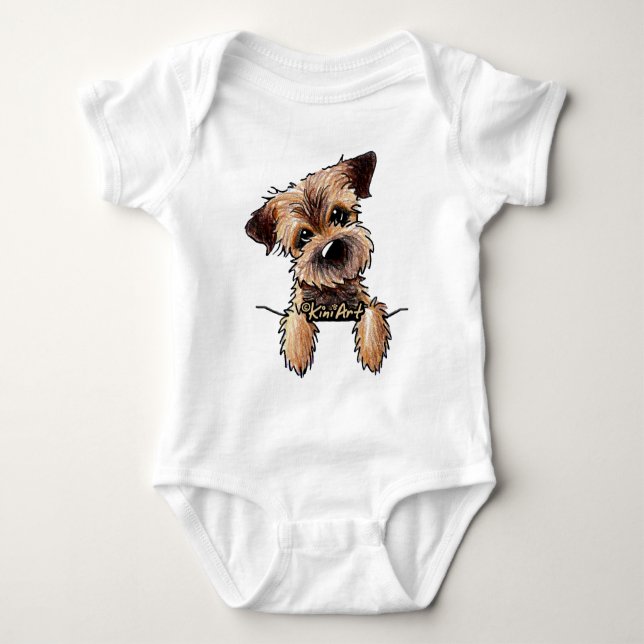 Body Para Bebê KiniArt Border Terrier (Frente)