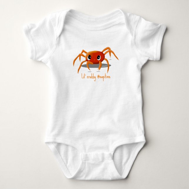 Body Para Bebê KiniArt Little Crabby Baby Bodycase (Frente)