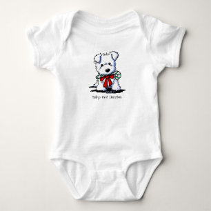 Body Para Bebê KiniArt Natal Westie Terrier Puppy