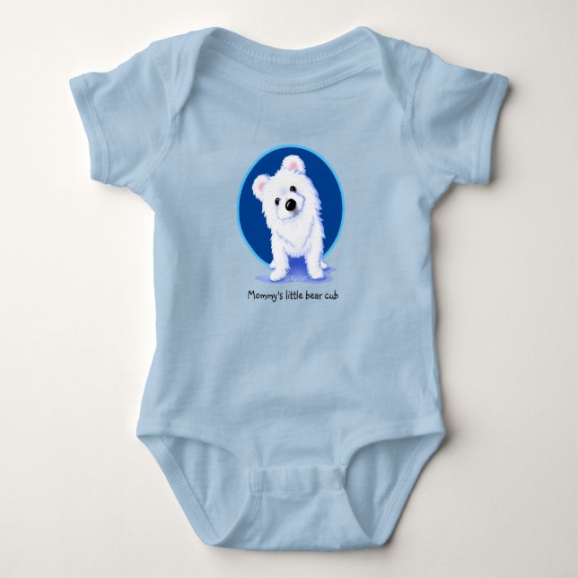 Body Para Bebê KiniArt Polar Bear Bear Bear Bear Bear Beodysim (Frente)