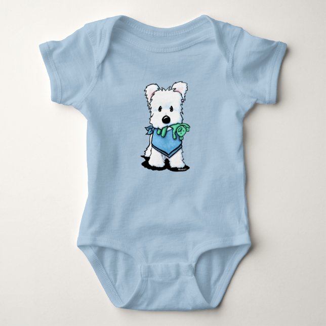 Body Para Bebê KiniArt Westie Bestie Baby Bodycase (Frente)