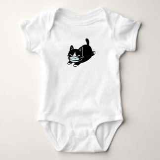 BODY PARA BEBÊ KITTEN DE NOME PERSONALIZADO VESTINDO MÁSCARA DE R
