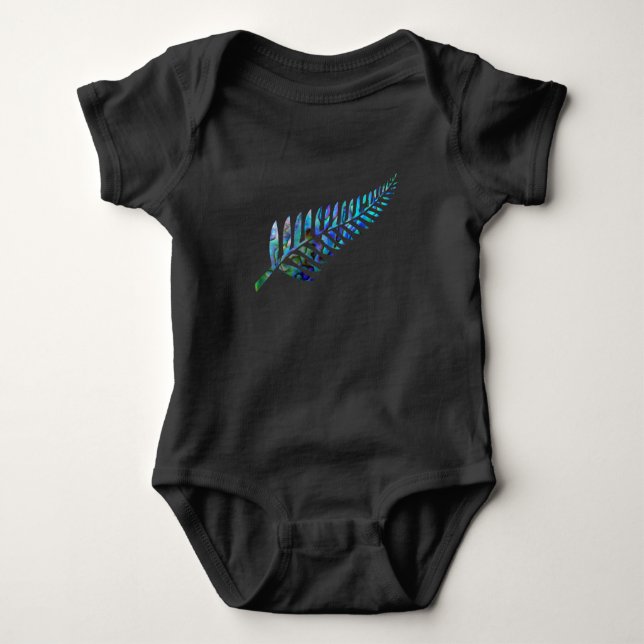 BODY PARA BEBÊ KIWI NEW ZEALAND FERN PAUA (Frente)