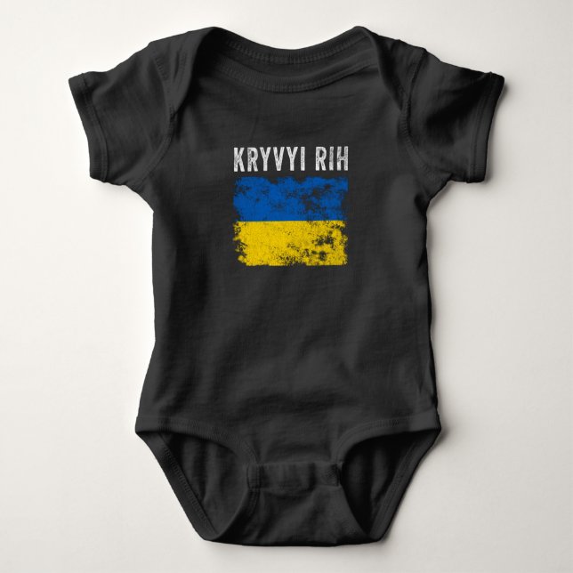 Body Para Bebê Kryvyi Rih Ukraine Ukrainian Patriotic (Frente)