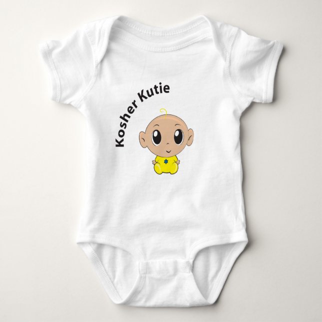 Body Para Bebê Kutie Kosher Onsie (Frente)