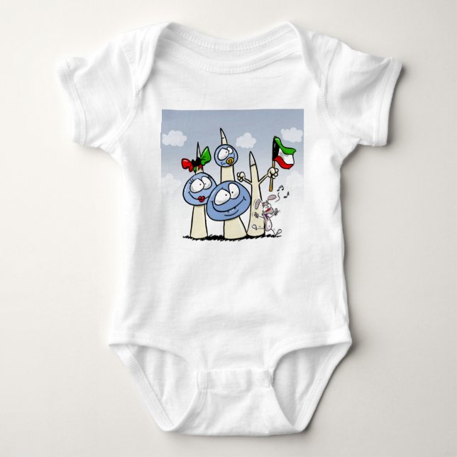 Body Para Bebê kuwait-T-camisa (Frente)