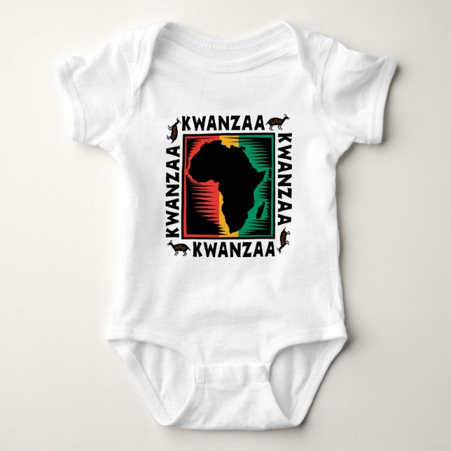 Body Para Bebê Kwanzaa (Frente)