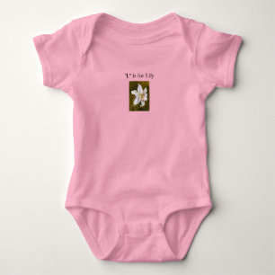 Body Para Bebê "L" é para bodysuit infantil Lily